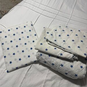 Pottery Barn Kids Blue & White Star Bedding Set - Full